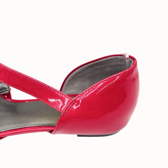 CHERRY RED LIFE STRIDE SIMPLY RED ZALANA FAUX LEATHER/PATENT LEATHER CRISSCROSS - Picture 4 of 13